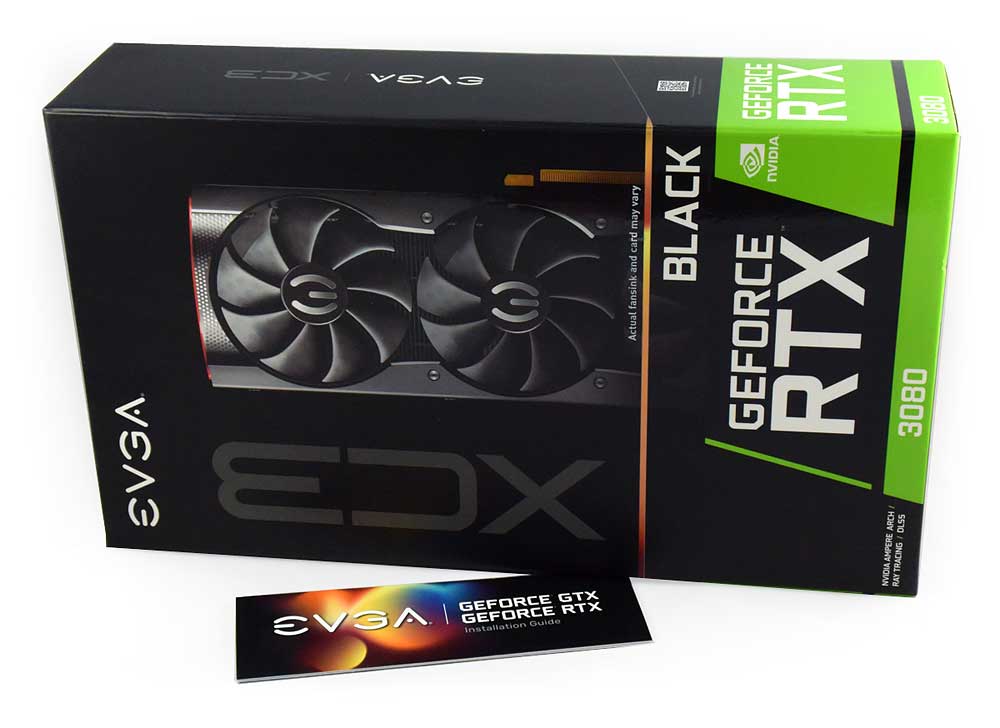 EVGA RTX 3080 XC3 Black Gaming 10G; balení