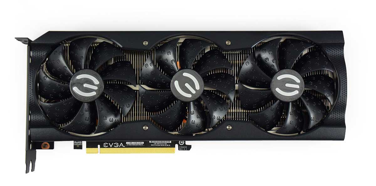 EVGA RTX 3080 XC3 Black Gaming 10G; čelní strana