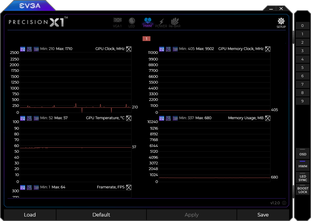 EVGA Precision X1 panel6