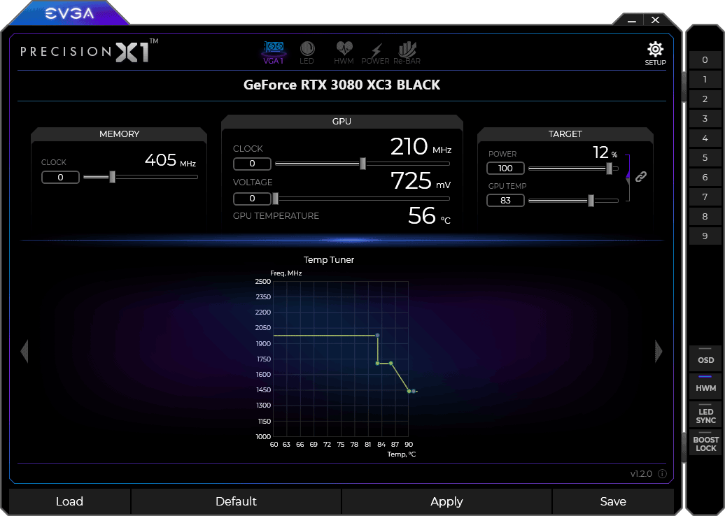 EVGA Precision X1 panel5