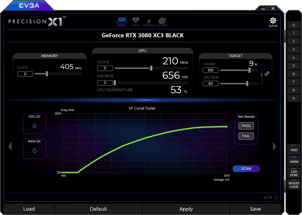 EVGA Precision X1 panel4