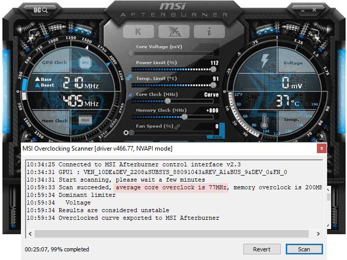 Asus STRIX LC RTX 3080 Ti O12G Gaming přetaktování Afterburner
