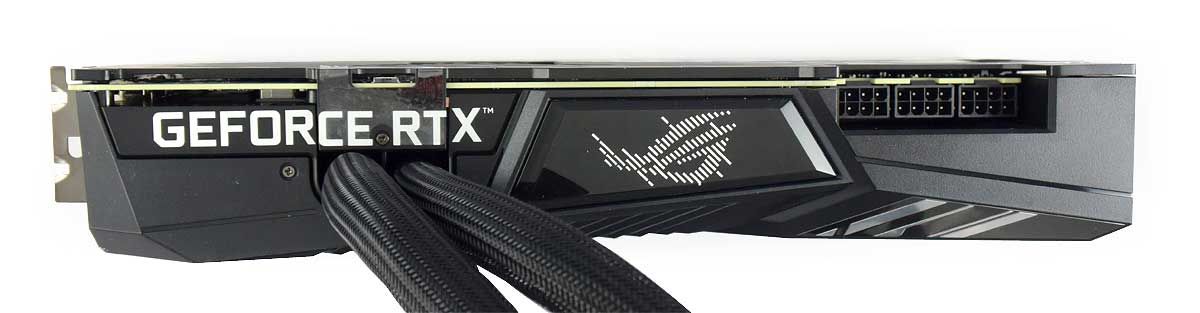 Pro zvětšení klikni Asus STRIX LC RTX 3080 Ti O12G Gaming; horní strana