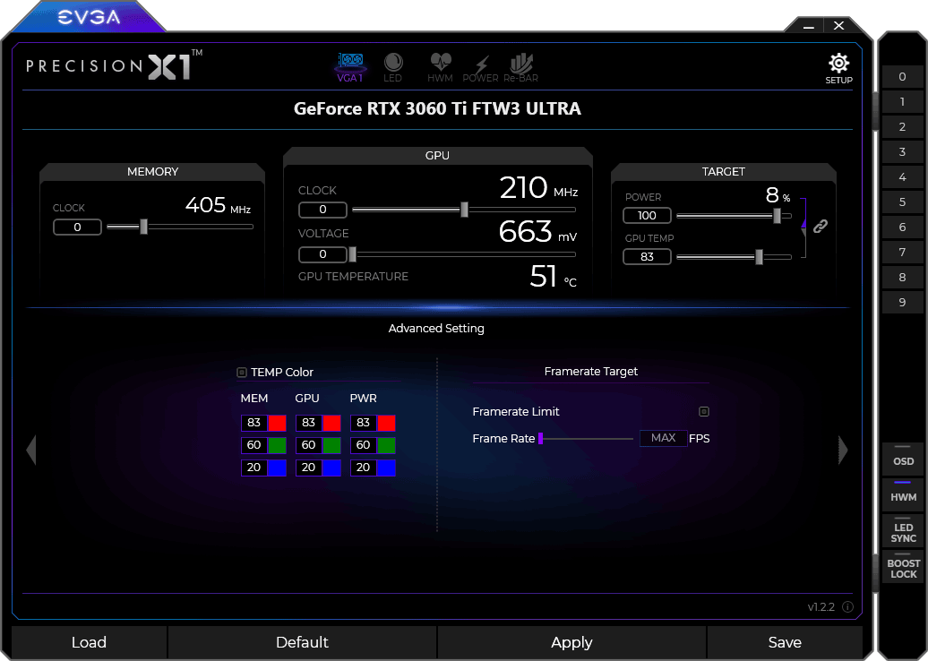 EVGA Precision X1 panel11