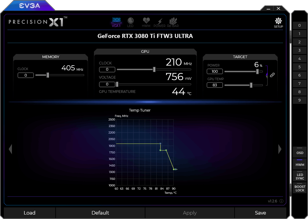 EVGA Precision X1 panel5