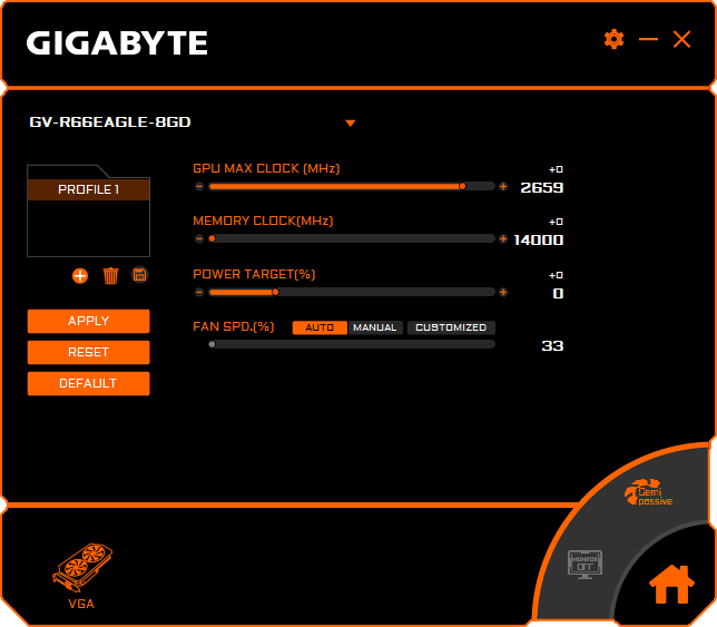 Pro zvětšení klikni Gigabyte AORUS Engine