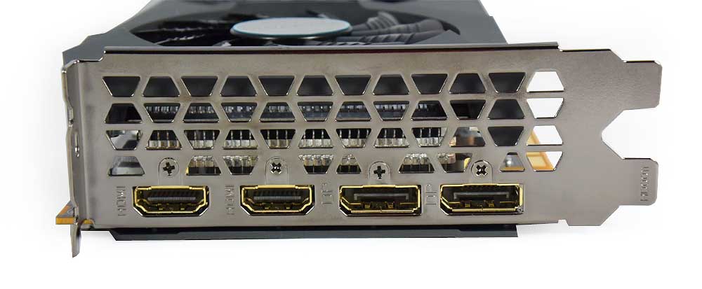 Pro zvětšení klikni Gigabyte RX 6600 EAGLE 8G obrazové výstupy