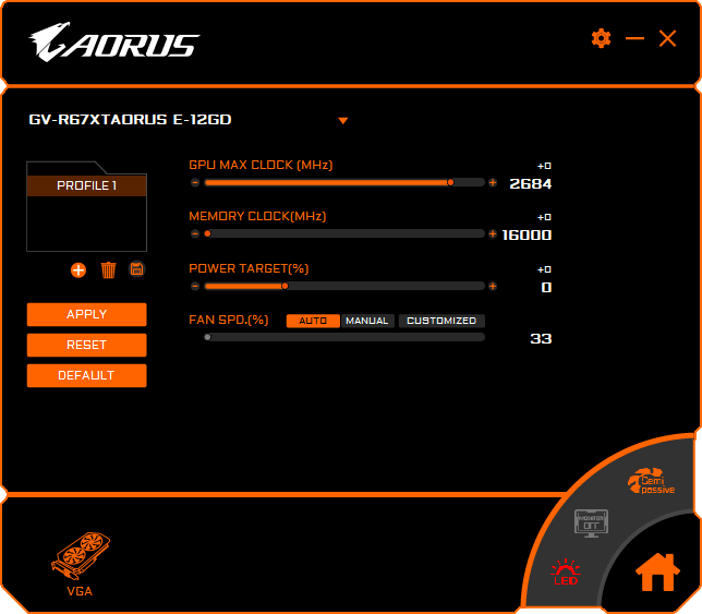 Pro zvětšení klikni Gigabyte AORUS Engine