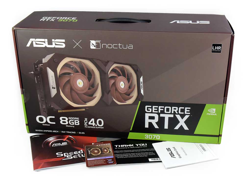 Asus RTX 3070 Noctua OC Edition; balení