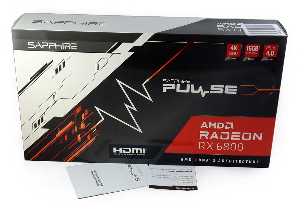 Sapphire PULSE RX 6800 16G; balení