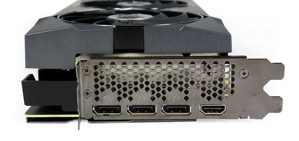 Pro zvětšení klikni MSI RTX 3080 SUPRIM X 12G obrazové výstupy