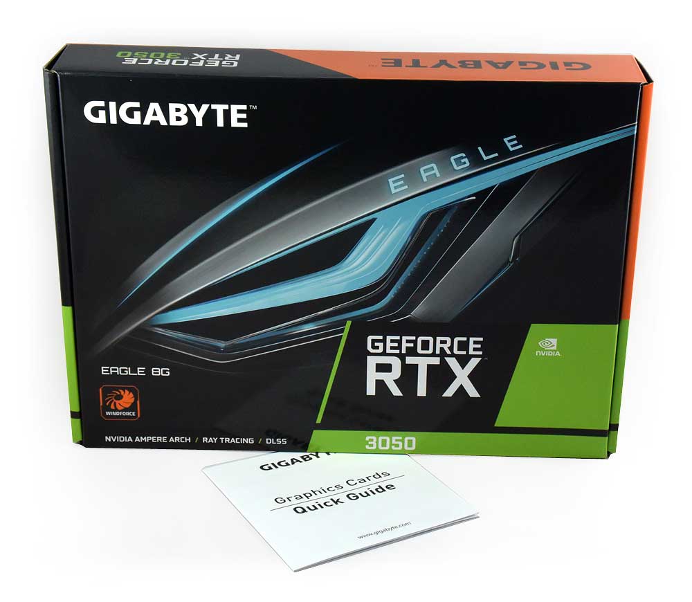 Gigabyte RTX 3050 EAGLE 8G; balení