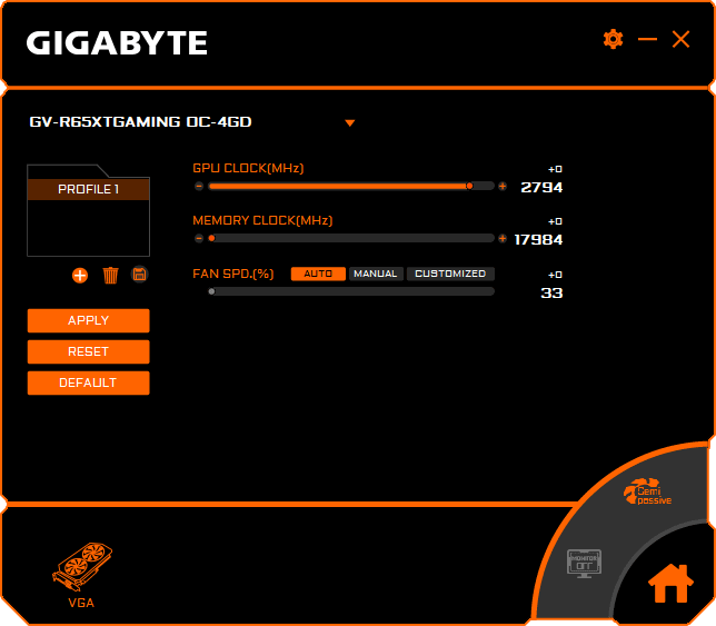 Pro zvětšení klikni Gigabyte AORUS Engine