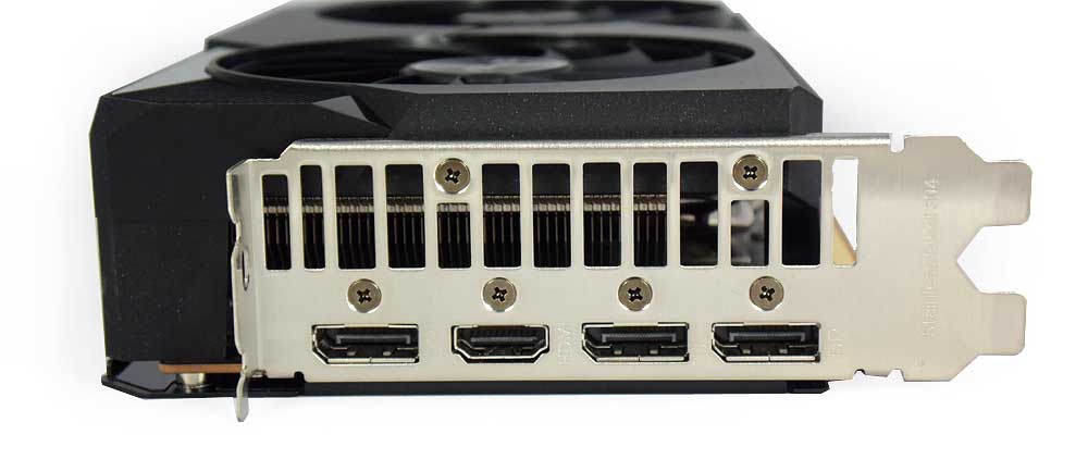 Pro zvětšení klikni Asus DUAL RX 6600 8G; obrazové výstupy