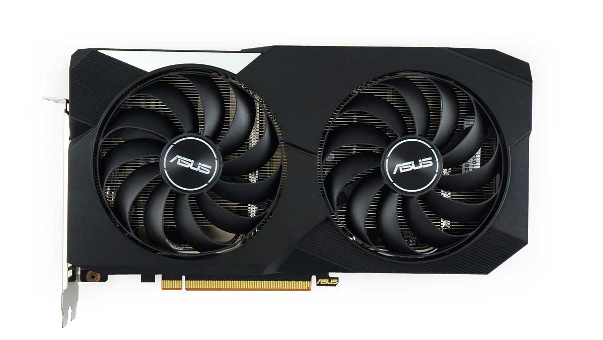 Asus DUAL RX 6600 8G; čelní strana