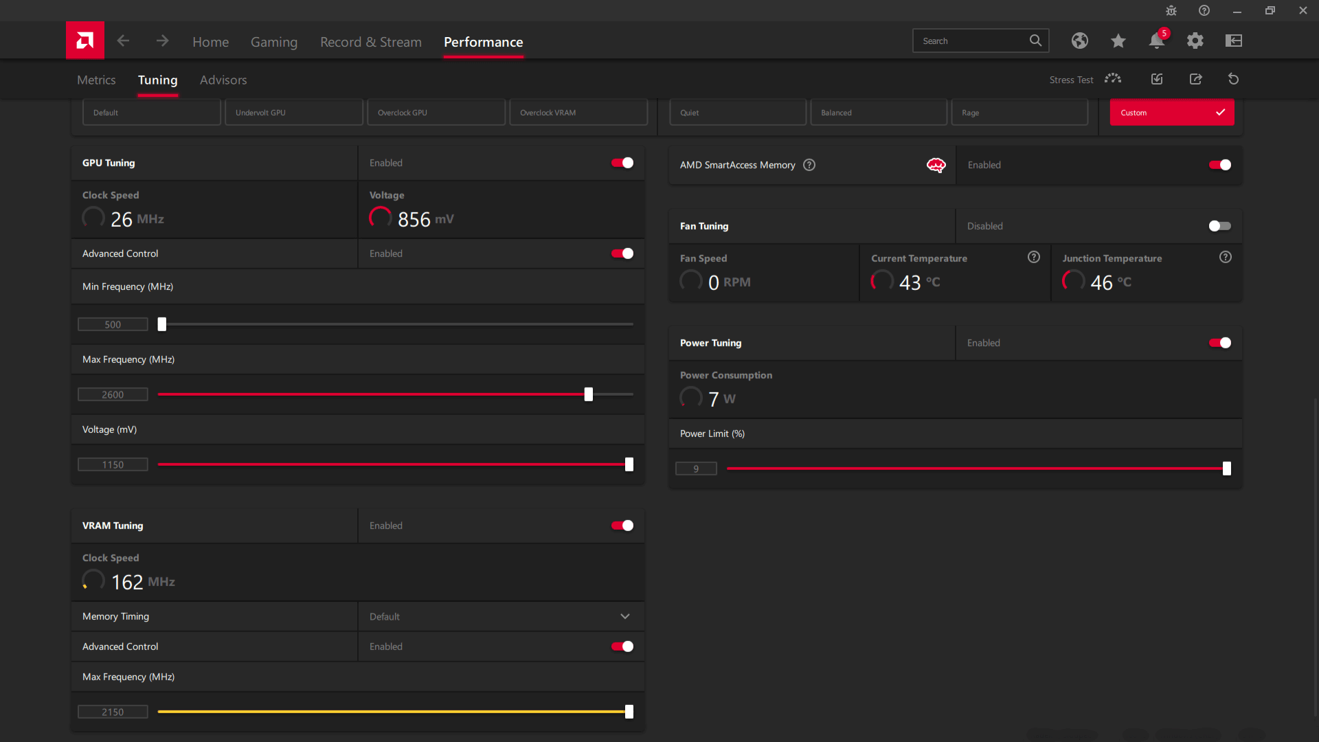 MSI RX 6800 XT Gaming X TRIO 16G; RSAE přetaktování