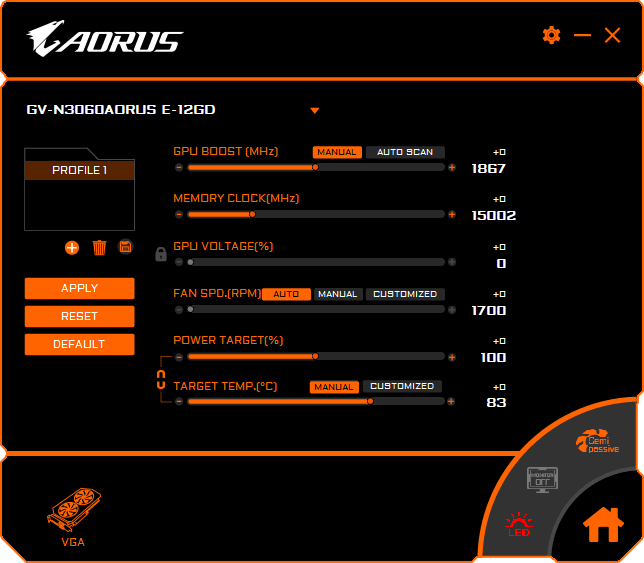 Pro zvětšení klikni Gigabyte AORUS Engine
