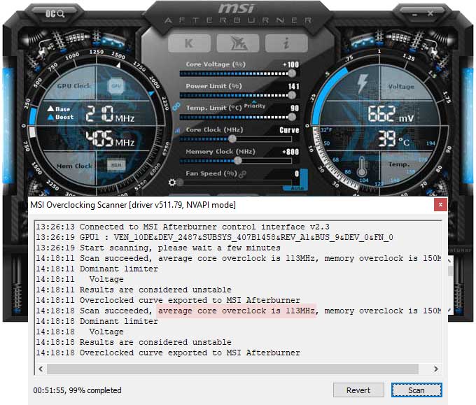 Gigabyte AORUS RTX 3060 ELITE 12G  přetaktování Afterburner