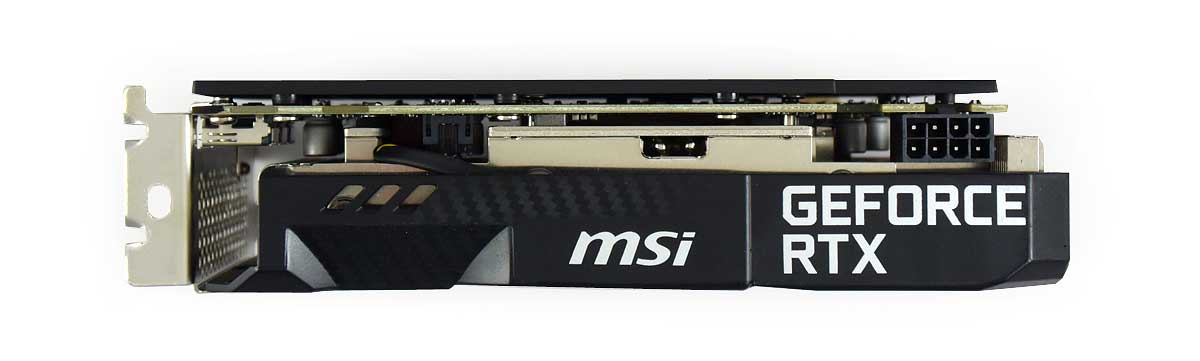 MSI RTX 3050 AERO ITX 8G; horní strana