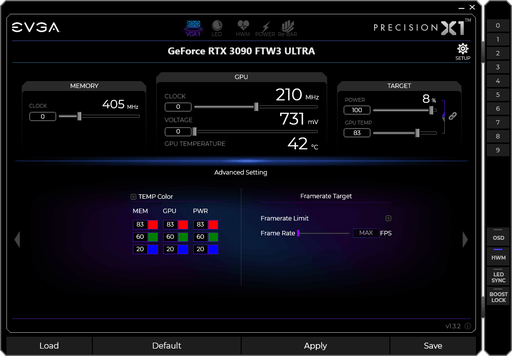 EVGA Precision X1 panel11