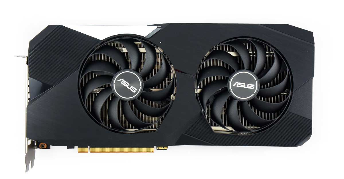 Asus DUAL RX 6700 XT 12G; čelní strana