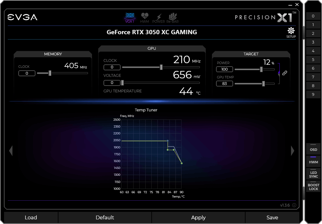 EVGA Precision X1 panel5