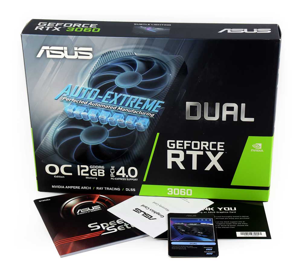 Asus DUAL RTX 3060 O12G V2; balení