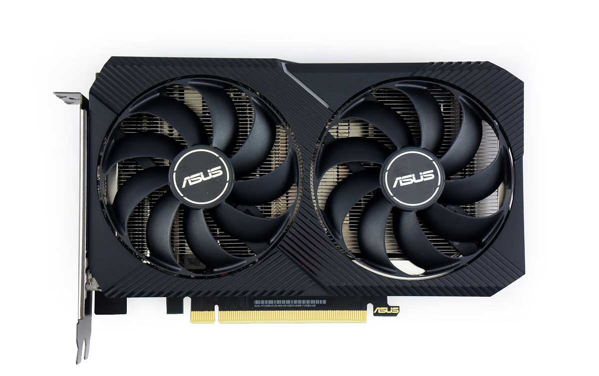 Asus DUAL RTX 3060 O12G V2; čelní strana