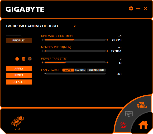 Pro zvětšení klikni Gigabyte AORUS Engine