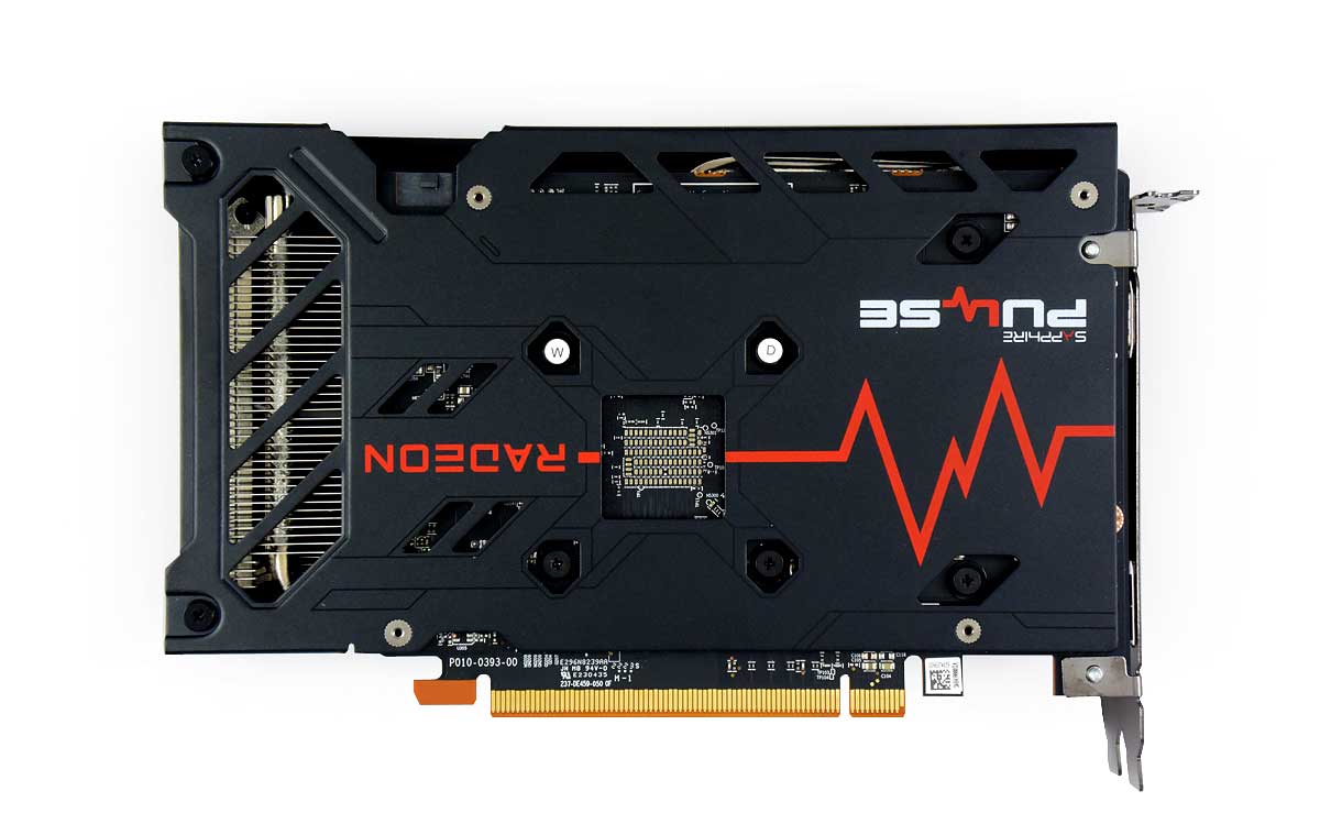 Pro zvětšení klikni Sapphire PULSE RX 6500 XT 8G; zadní strana