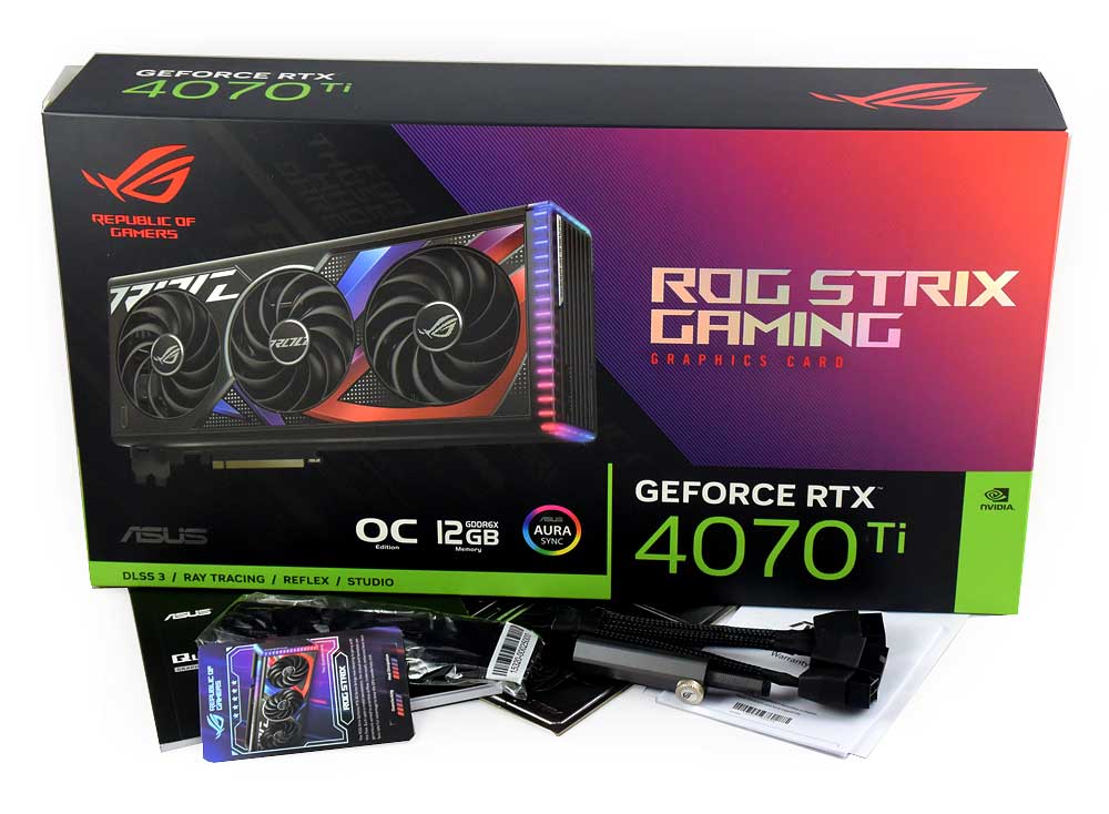 Asus STRIX RTX 4070 Ti O12G Gaming; balení