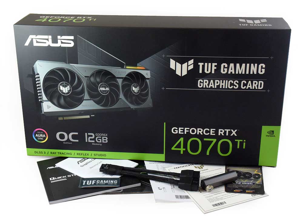 Asus TUF RTX 4070 Ti O12G Gaming; balení