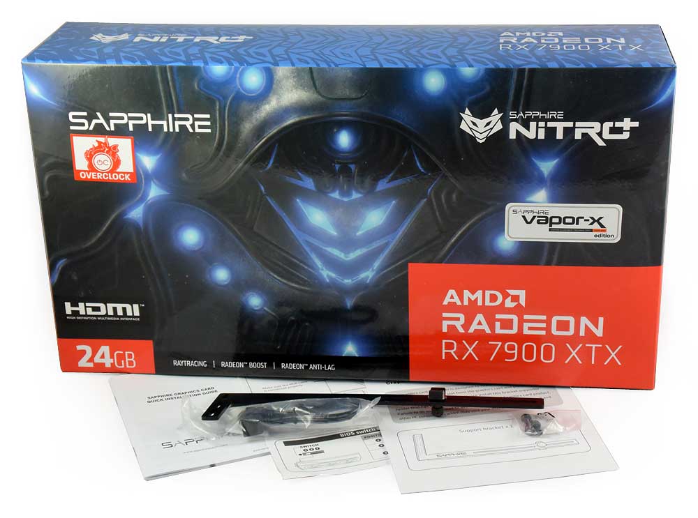 Sapphire NITRO+ RX 7900 XTX Vapor-X 24G; balení