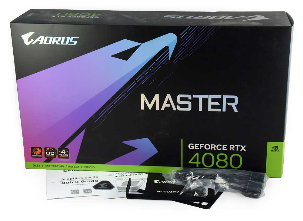 Gigabyte AORUS RTX 4080 MASTER 16G; balení