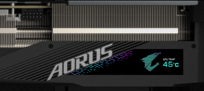 Gigabyte AORUS RTX 4080 MASTER 16G: LCD Edge View