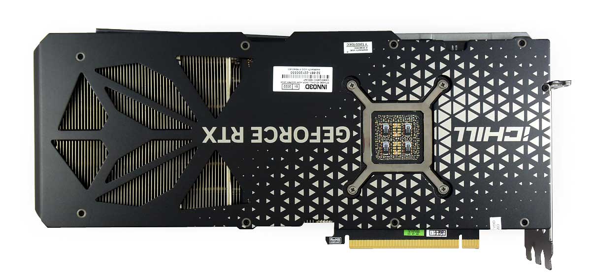 Inno3D RTX 4090 iCHILL X3 24G; zadní strana