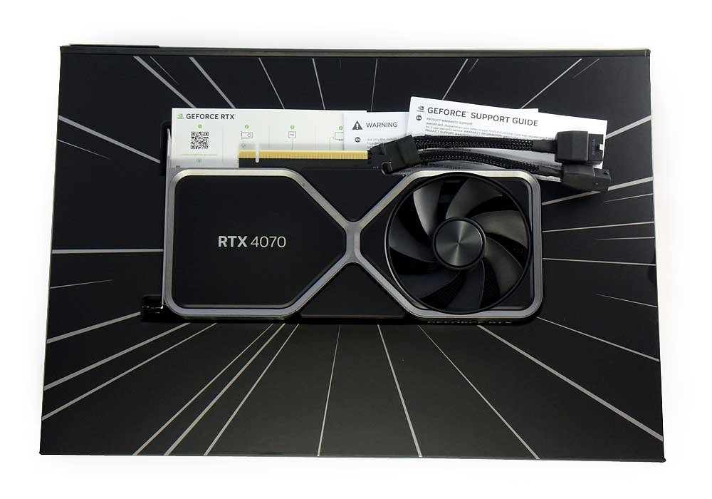 NVIDIA RTX 4070 Founders Edition; balení