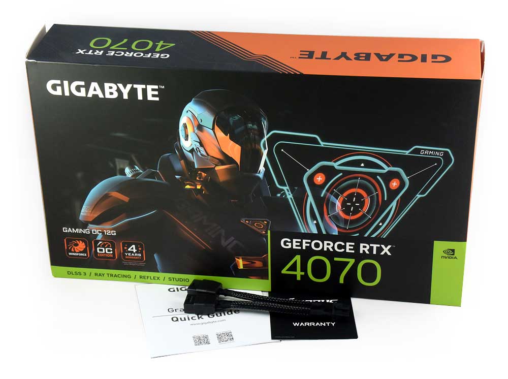 Gigabyte RTX 4070 GAMING OC 12G; balení