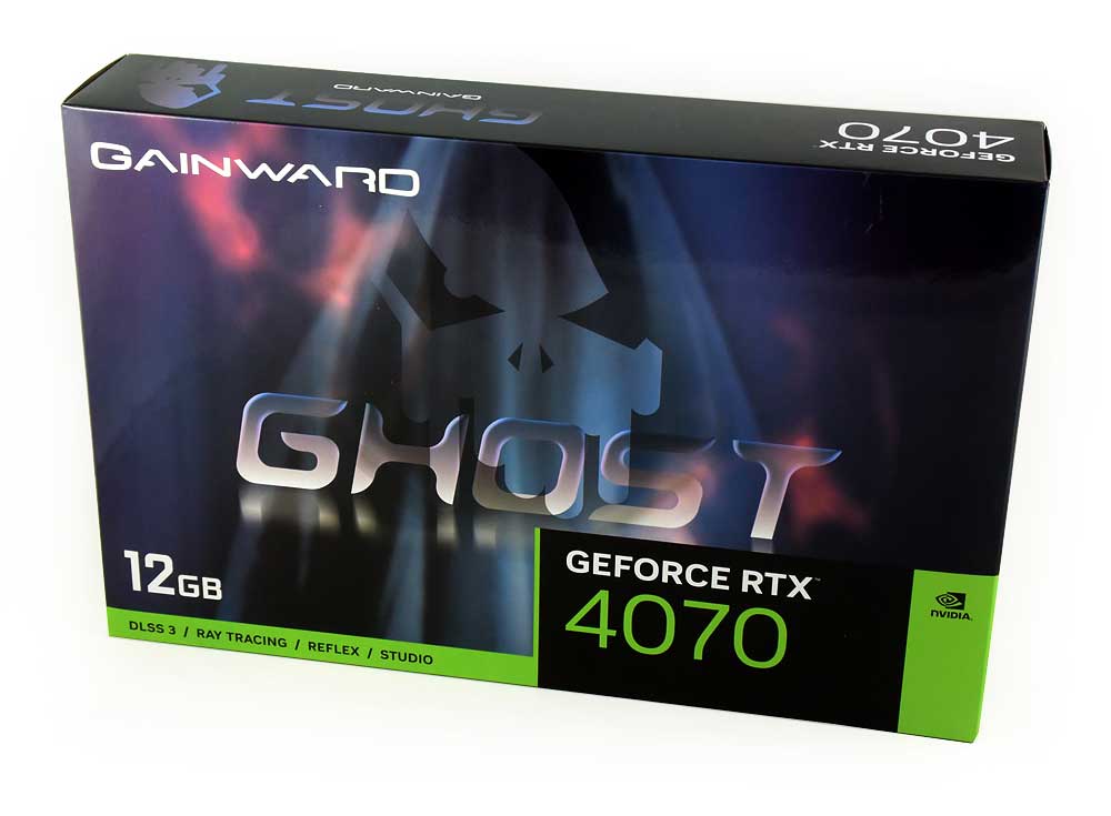 Pro zvětšení klikni Gainward RTX 4070 GHOST 12G; balení