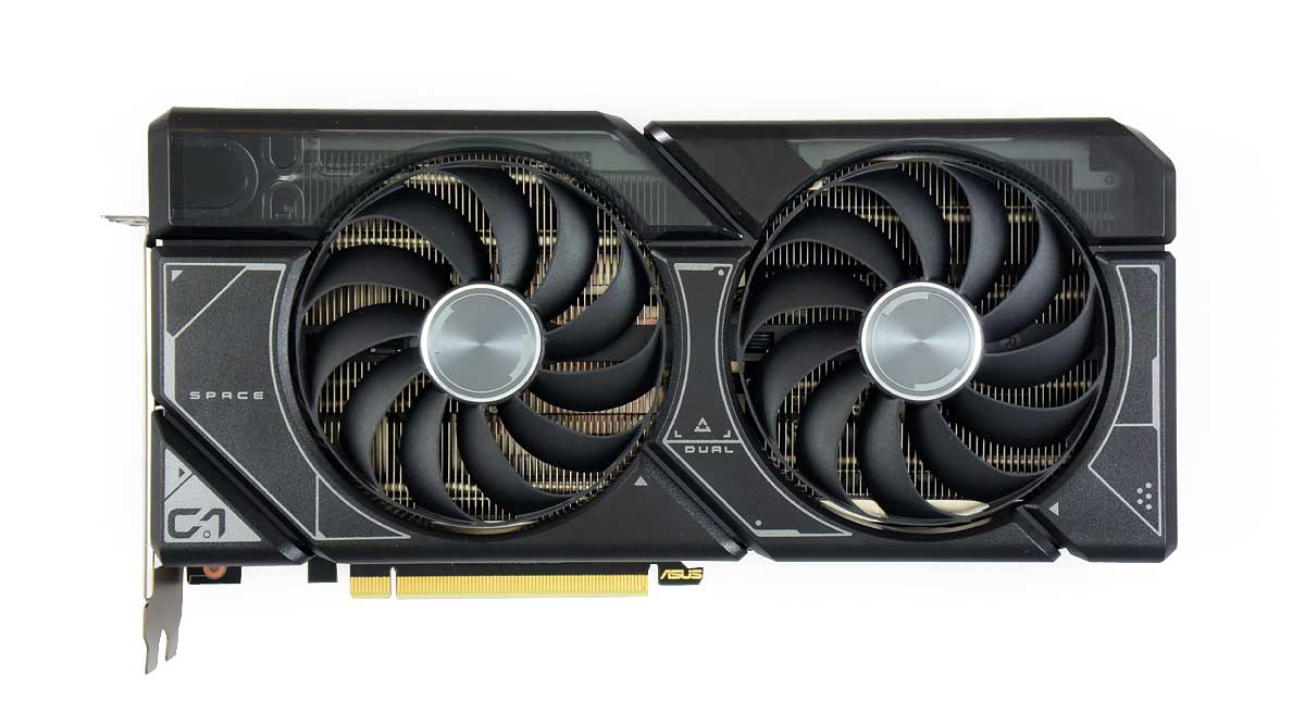 Asus DUAL RTX 4070 12G; čelní strana