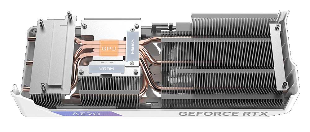 Gigabyte RTX 4060 Ti AERO OC 8G; chladič