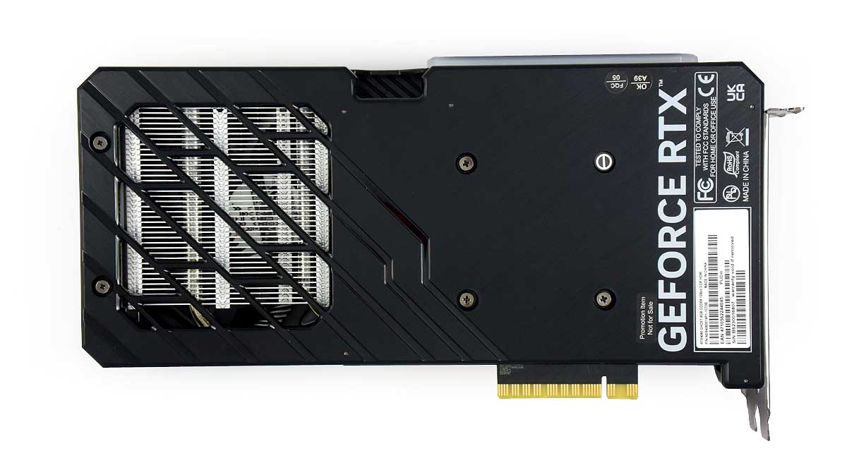 Pro zvětšení klikni Gainward RTX 4060 GHOST 8G; zadní strana
