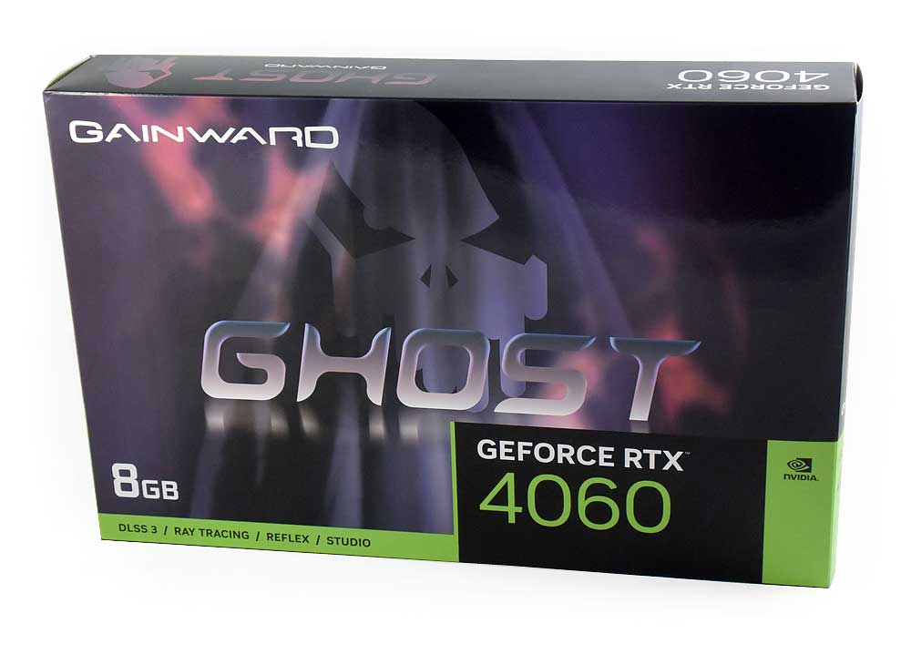 Pro zvětšení klikni Gainward RTX 4060 GHOST 8G; balení