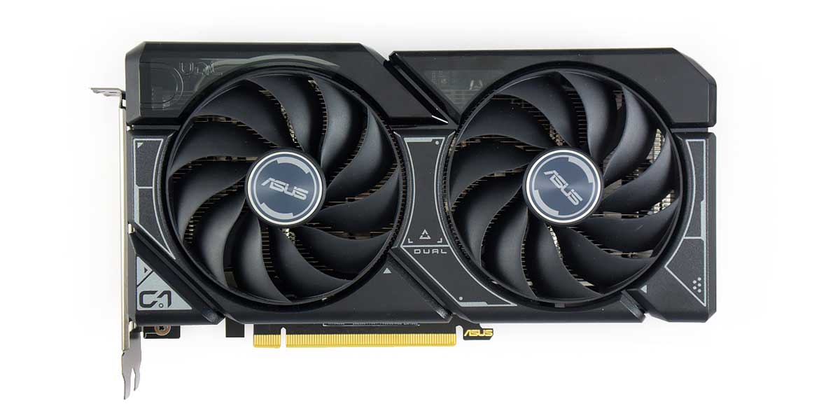 Asus DUAL RTX 4060 O8G; čelní strana