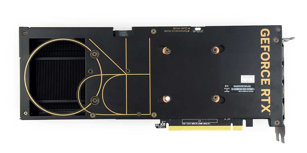 Pro zvětšení klikni Asus ProArt RTX 4060 Ti O16G; zadní strana