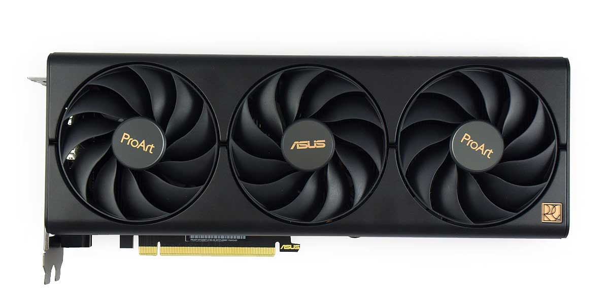 Pro zvětšení klikni Asus ProArt RTX 4060 Ti O16G; čelní strana