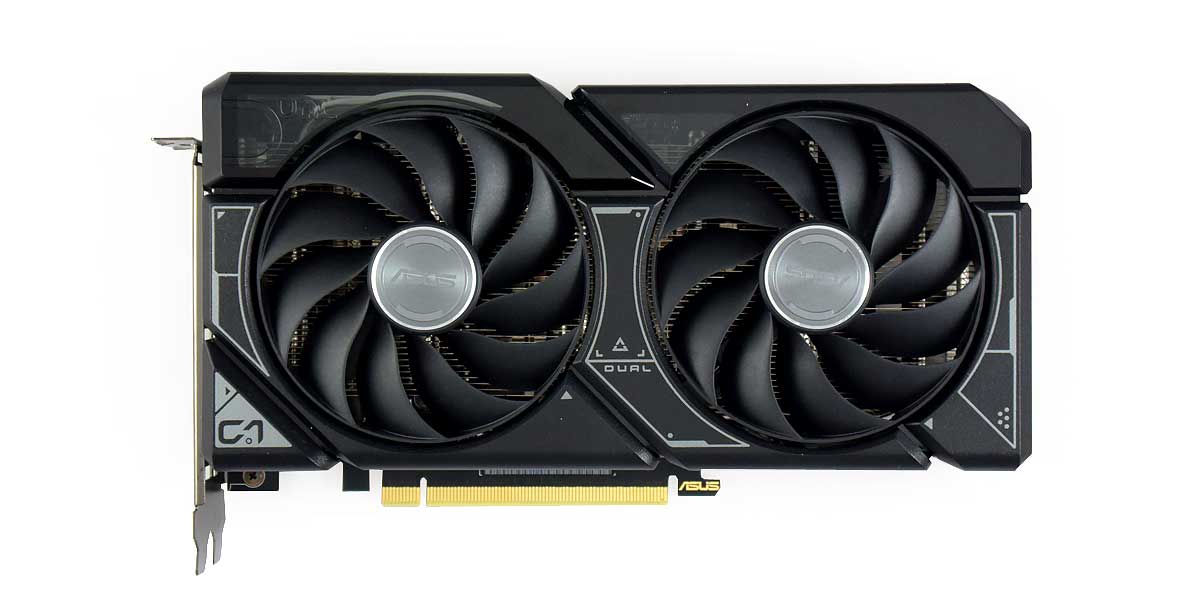 Asus DUAL RTX 4060 Ti O8G; čelní strana