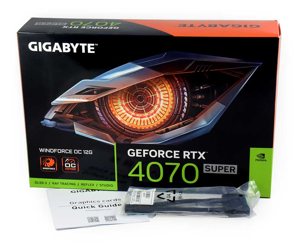 Gigabyte RTX 4070 SUPER Windforce OC 12G; balení