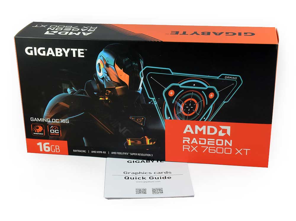 Gigabyte RX 7600 XT GAMING OC 16G; balení