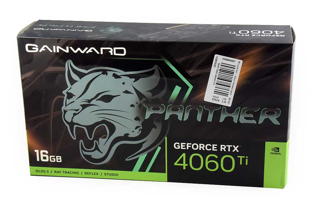 Gainward RTX 4060 Ti PANTHER 16G; balení